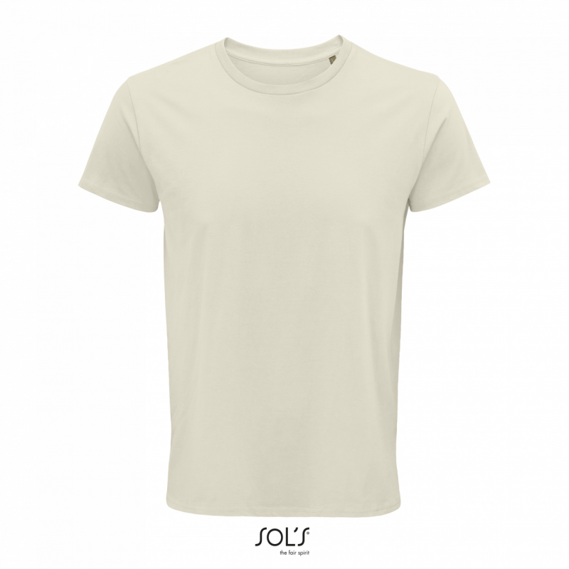 Pánské tričko SOLS CRUSADER MEN - ROUND-NECK FITTED JERSEY T-SHIRT, krémová, L