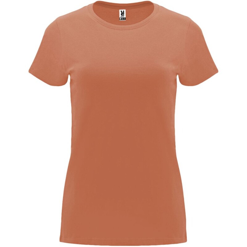 Dámské tričko s krátkým rukávem, ROLY CAPRI, světle oranžová, vel. 3XL