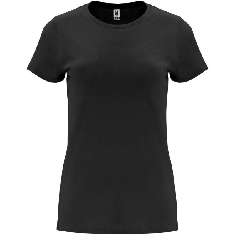 Dámské tričko s krátkým rukávem, ROLY CAPRI, černá, vel. 2XL