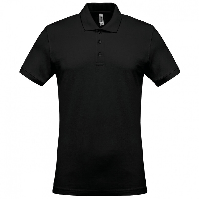Pánské polotriko KARIBAN SHORT-SLEEVED PIQUÉ POLO SHIRT, černá, S