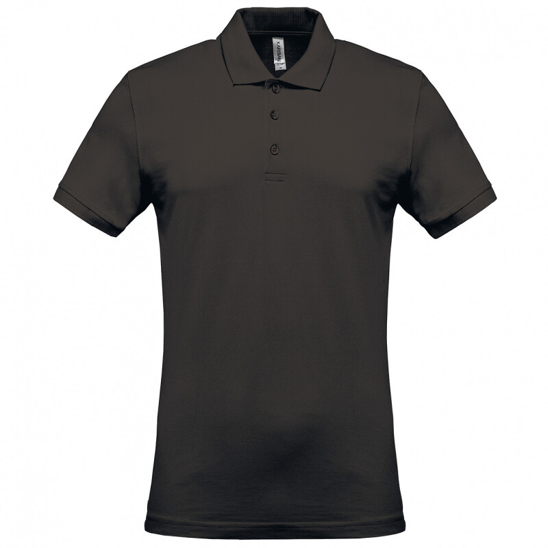 Pánské polotriko KARIBAN SHORT-SLEEVED PIQUÉ POLO SHIRT, tmavě šedá, XL