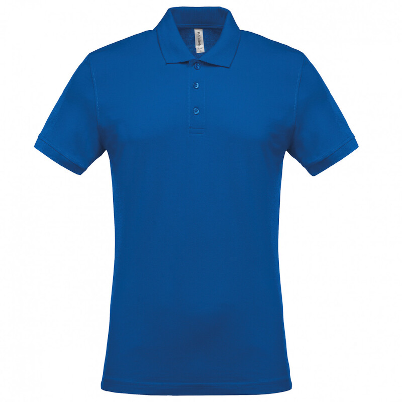 Pánské polotriko KARIBAN SHORT-SLEEVED PIQUÉ POLO SHIRT, královská modrá, 3XL