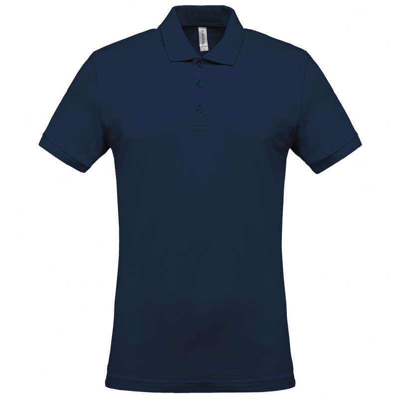 Pánské polotriko KARIBAN SHORT-SLEEVED PIQUÉ POLO SHIRT, námořní modrá, 3XL