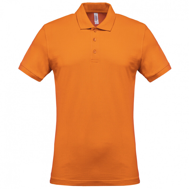 Pánské polotriko KARIBAN SHORT-SLEEVED PIQUÉ POLO SHIRT, oranžová, L