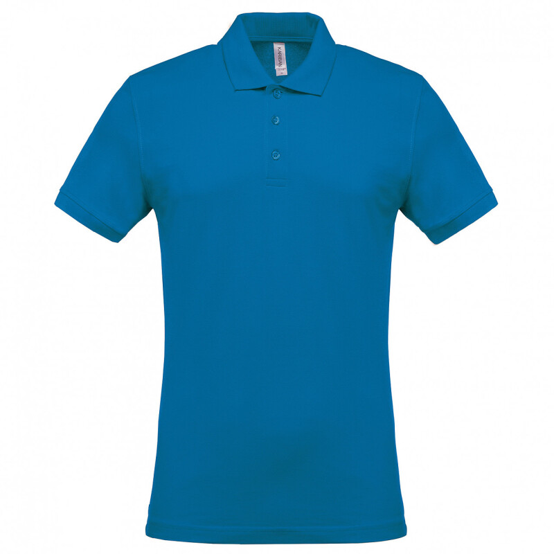 Pánské polotriko KARIBAN SHORT-SLEEVED PIQUÉ POLO SHIRT, tyrkysová, XL