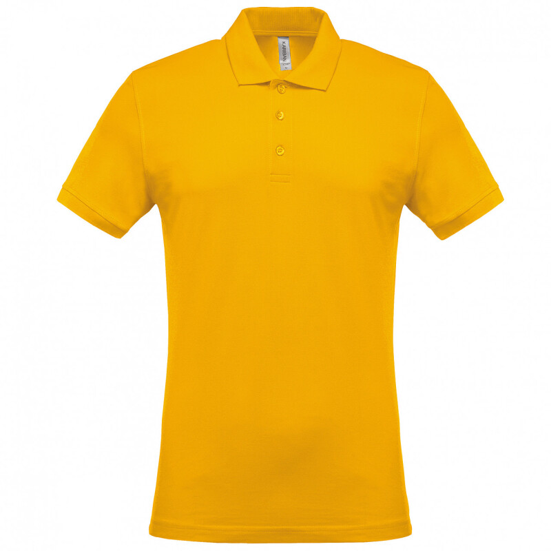 Pánské polotriko KARIBAN SHORT-SLEEVED PIQUÉ POLO SHIRT, žlutá, 2XL