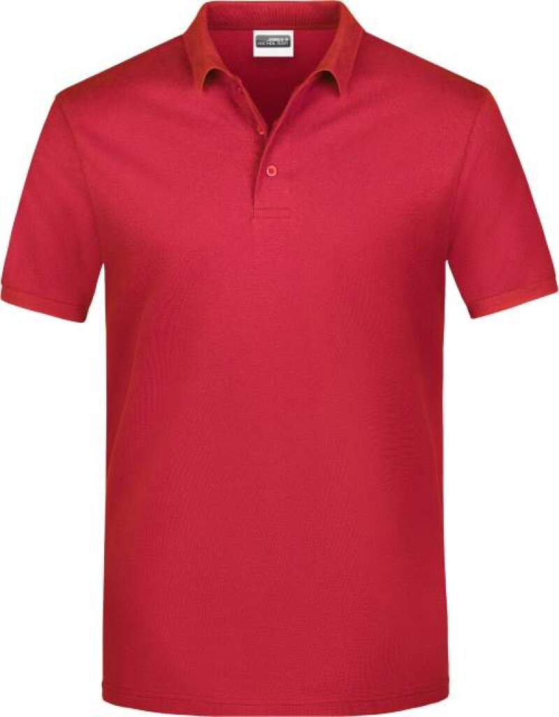 Pánské piqué polo James & Nicholson, červená, 5XL