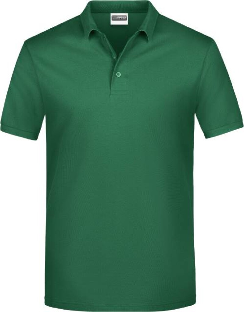 Pánské piqué polo James & Nicholson, středně zelená, XL