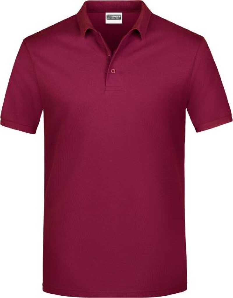 Pánské piqué polo James & Nicholson, vínová, L
