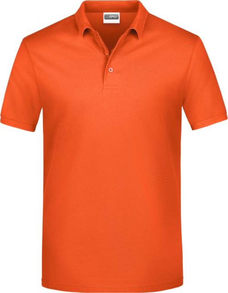 Pánské piqué polo James & Nicholson, oranžová, 5XL