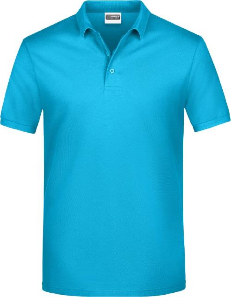 Pánské piqué polo James & Nicholson, tyrkysová, L