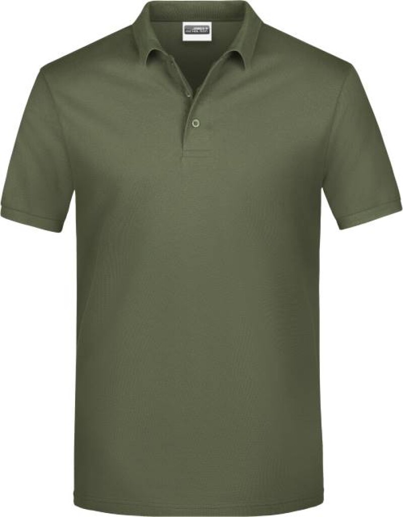 Pánské piqué polo James & Nicholson, sv. vojenská zelená, L