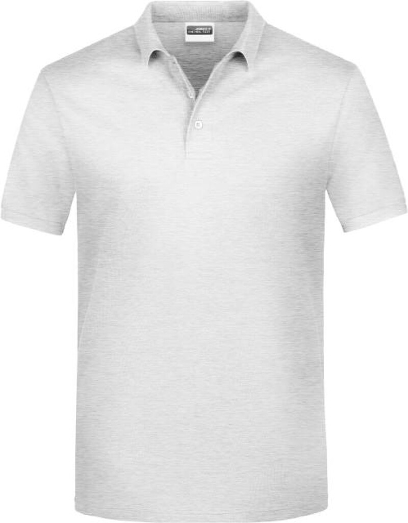 Pánské piqué polo James & Nicholson, světle šedý melír, M