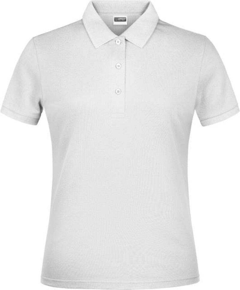 Dámské piqué polo James & Nicholson, bílá, 3XL