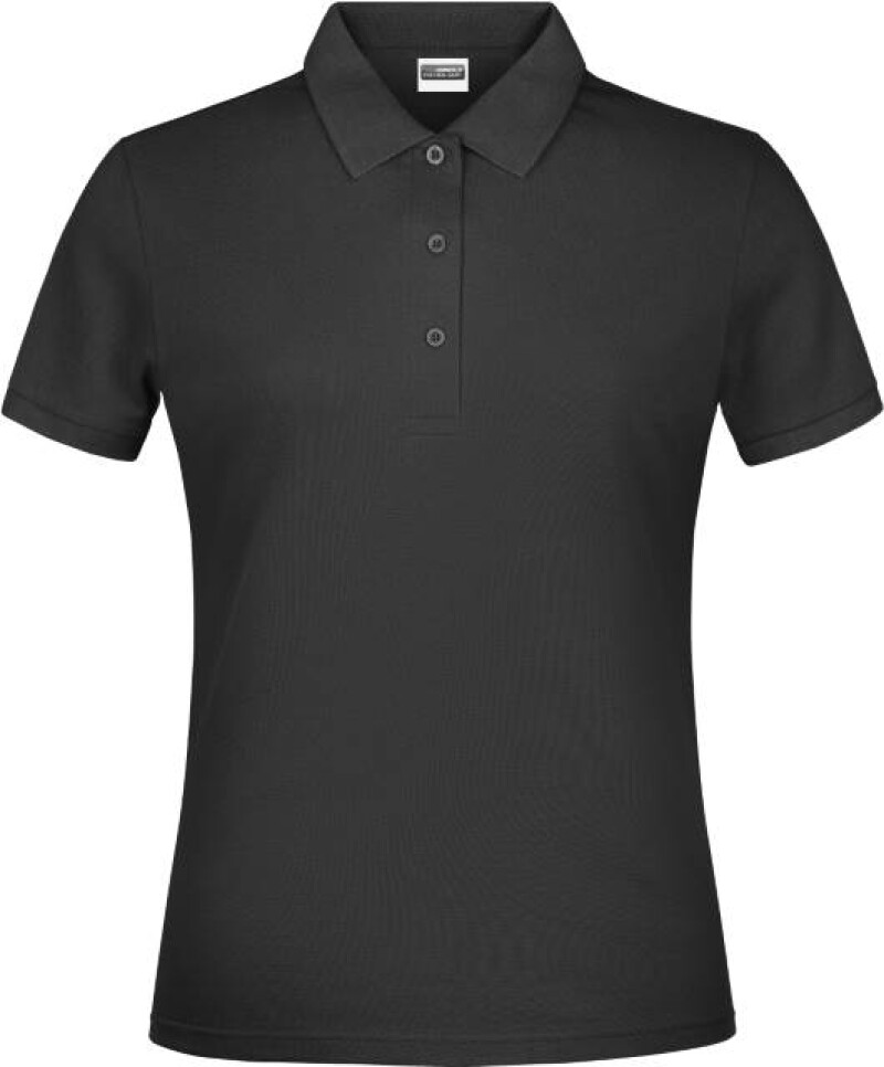 Dámské piqué polo James & Nicholson, černá, XXL