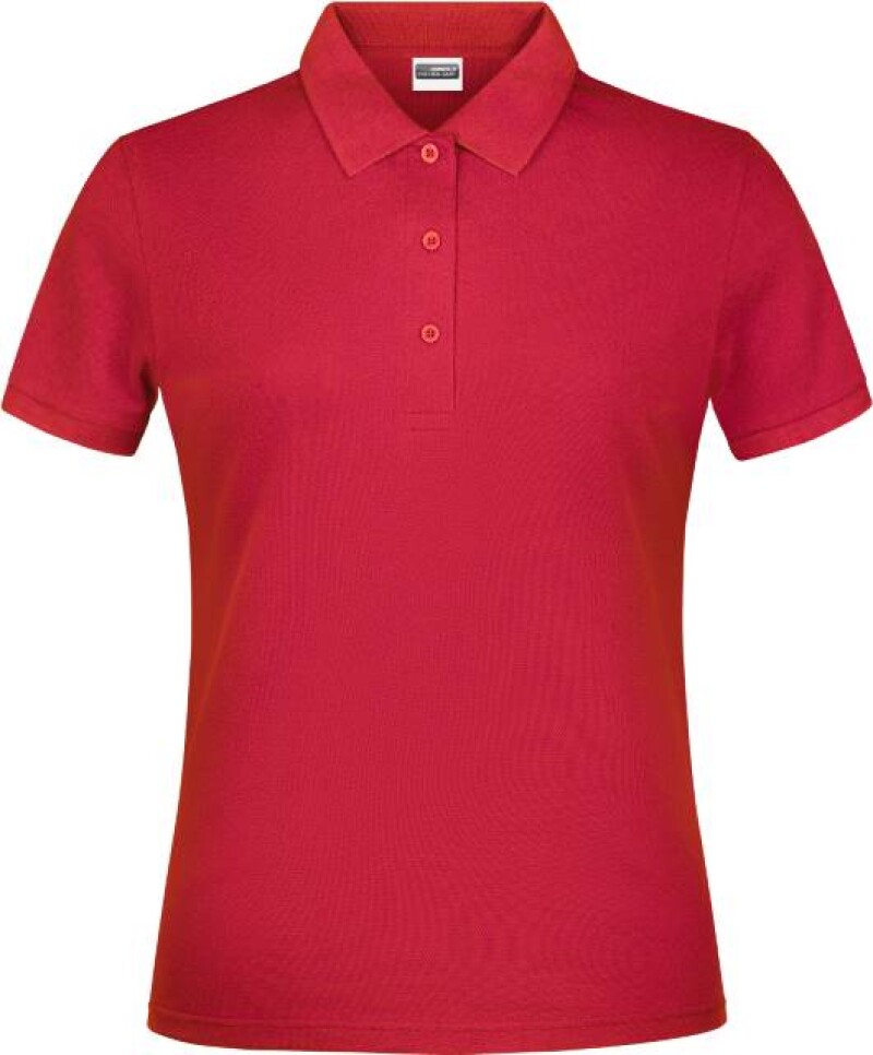 Dámské piqué polo James & Nicholson, červená, XL