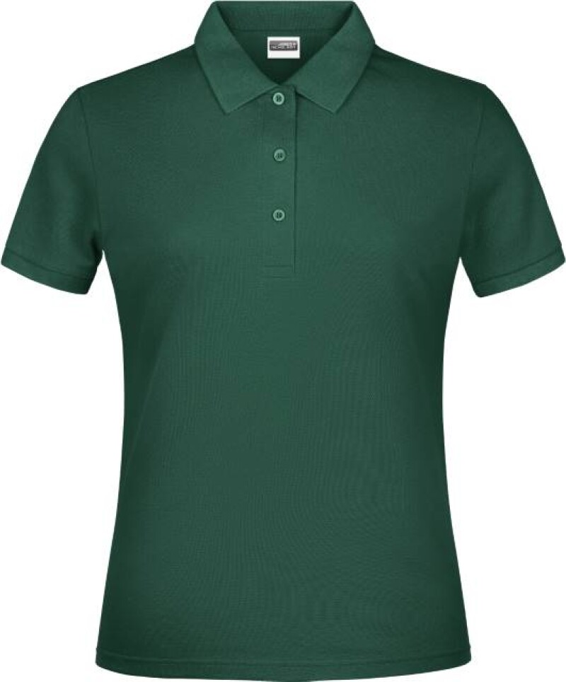 Dámské piqué polo James & Nicholson, tmavě zelená, L