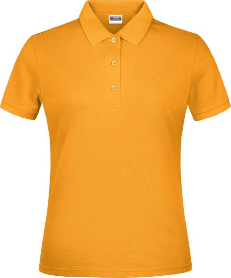 Dámské piqué polo James & Nicholson, tmavě žlutá, XXL