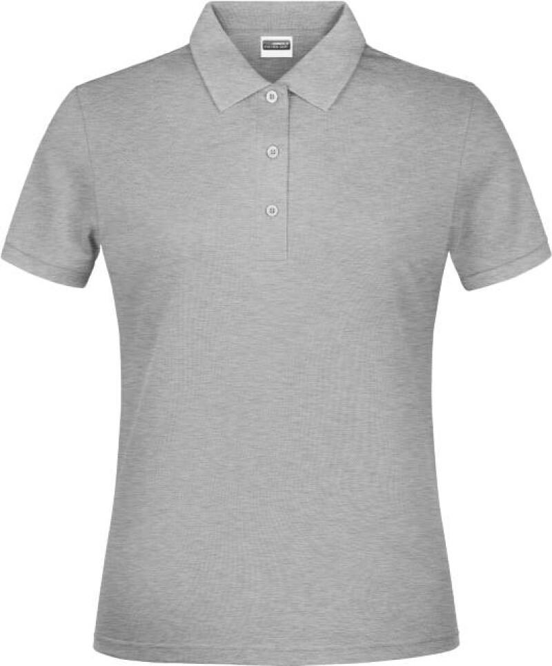 Dámské piqué polo James & Nicholson, šedý melír, S