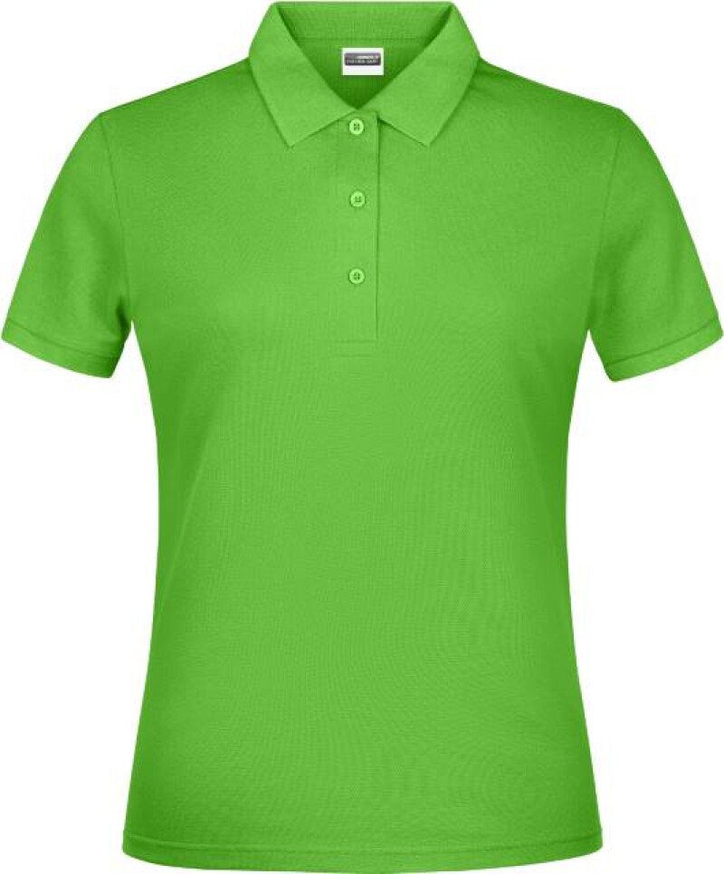 Dámské piqué polo James & Nicholson, světle zelená, XS