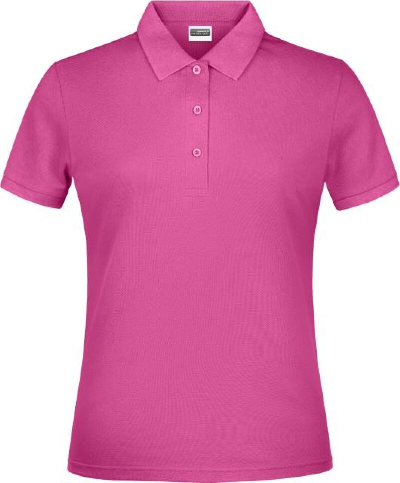 Dámské piqué polo James & Nicholson, růžová, L