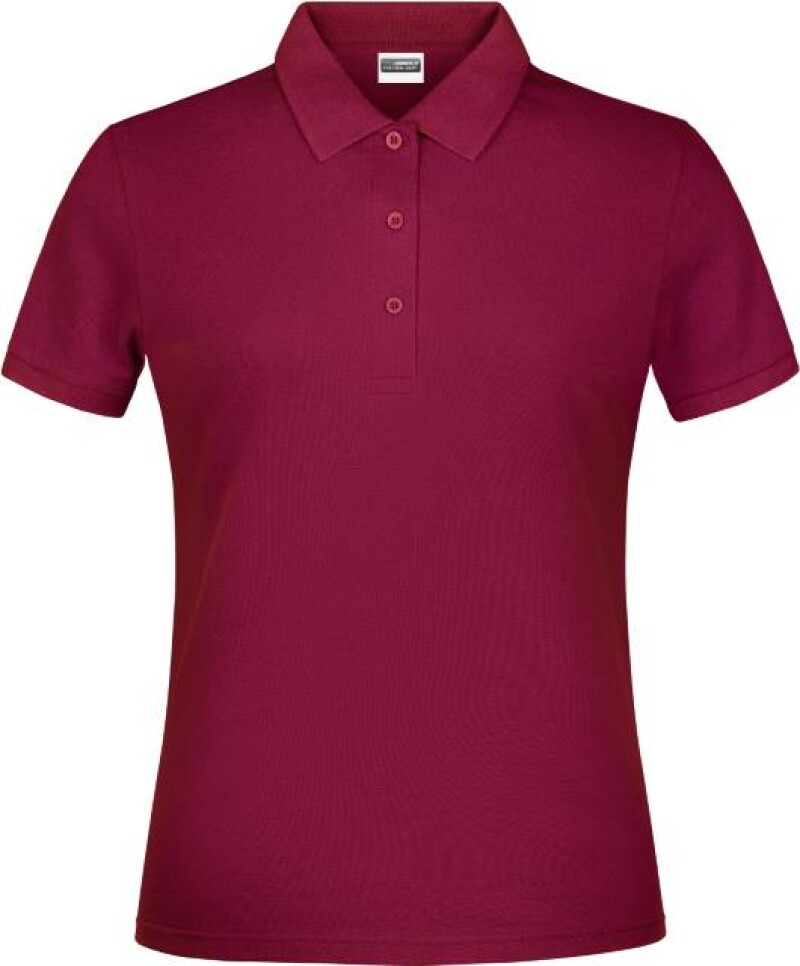 Dámské piqué polo James & Nicholson, vínová, XXL