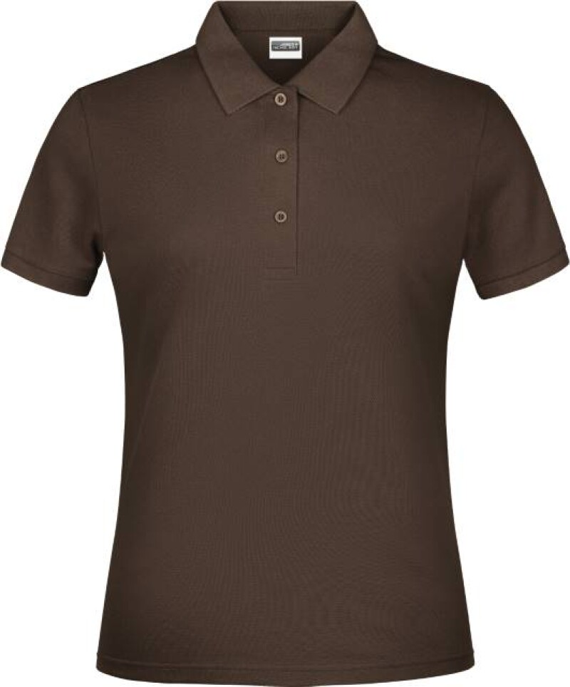 Dámské piqué polo James & Nicholson, hnědá, S