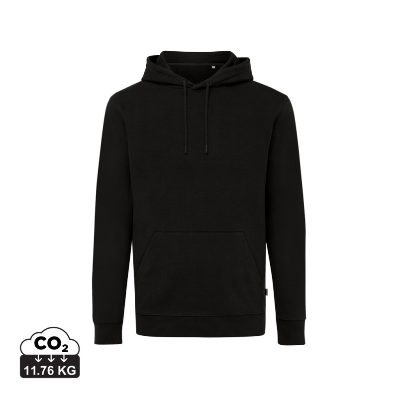 Mikina s kapucí z recyklované bavlny, černá, 5XL