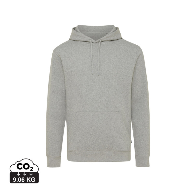 Nebarvená mikina s kapucí, šedá, 4XL
