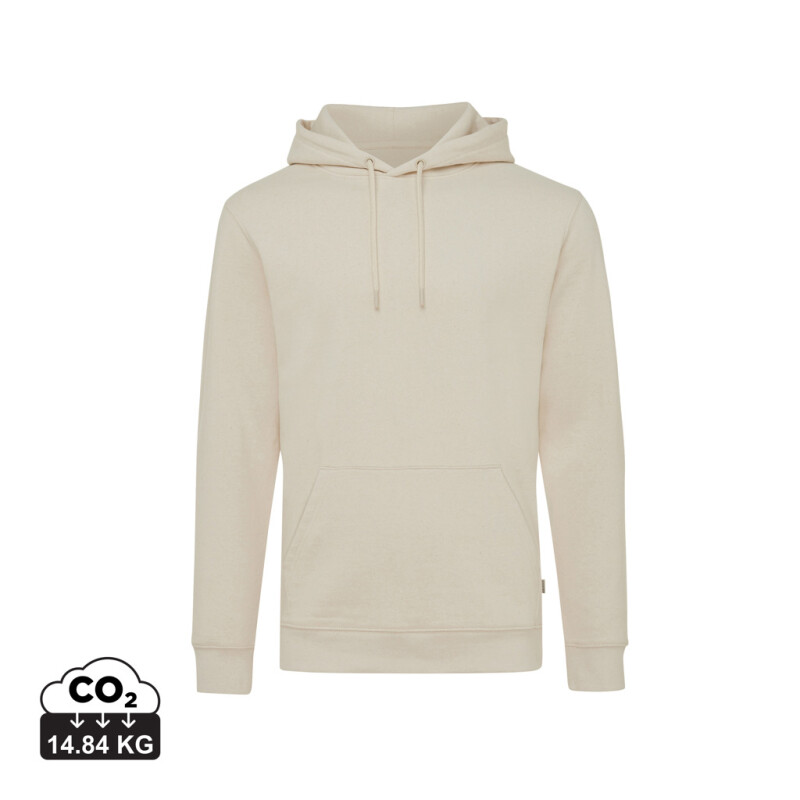 Nebarvená mikina s kapucí, béžová, 5XL