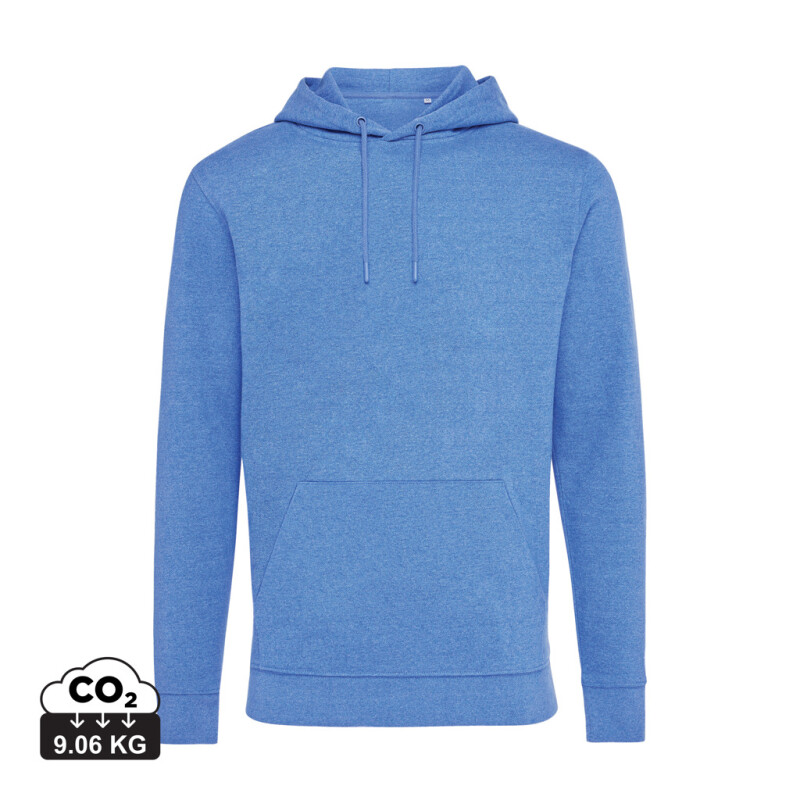 Nebarvená mikina s kapucí, modrá, XXL