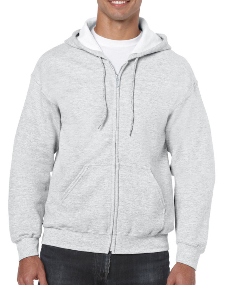 Pánská mikina GILDAN HEAVY BLEND ADULT FULL ZIP HOODED 271g, světle šedá, S