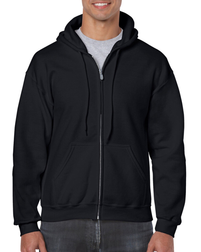 Pánská mikina GILDAN HEAVY BLEND ADULT FULL ZIP HOODED 271g, černá, 3XL