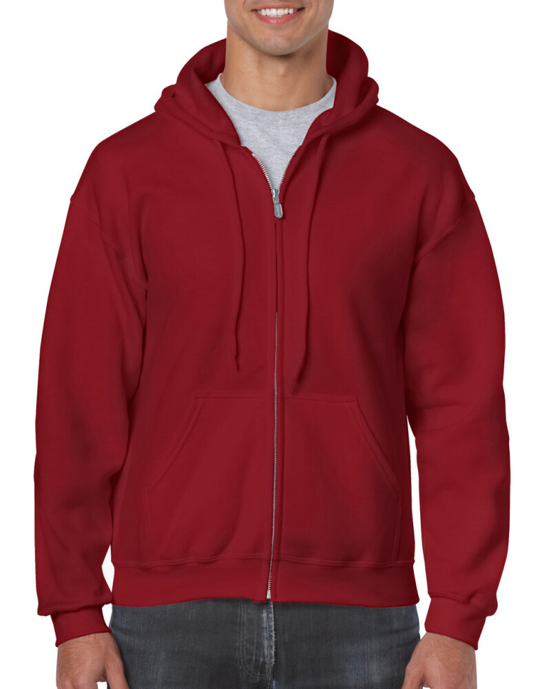Pánská mikina GILDAN HEAVY BLEND ADULT FULL ZIP HOODED 271g, červenohnědá světlá, S