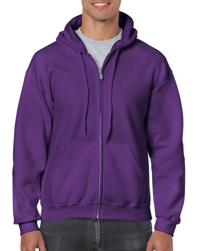 Pánská mikina GILDAN HEAVY BLEND ADULT FULL ZIP HOODED 271g, tmavě fialová, 2XL