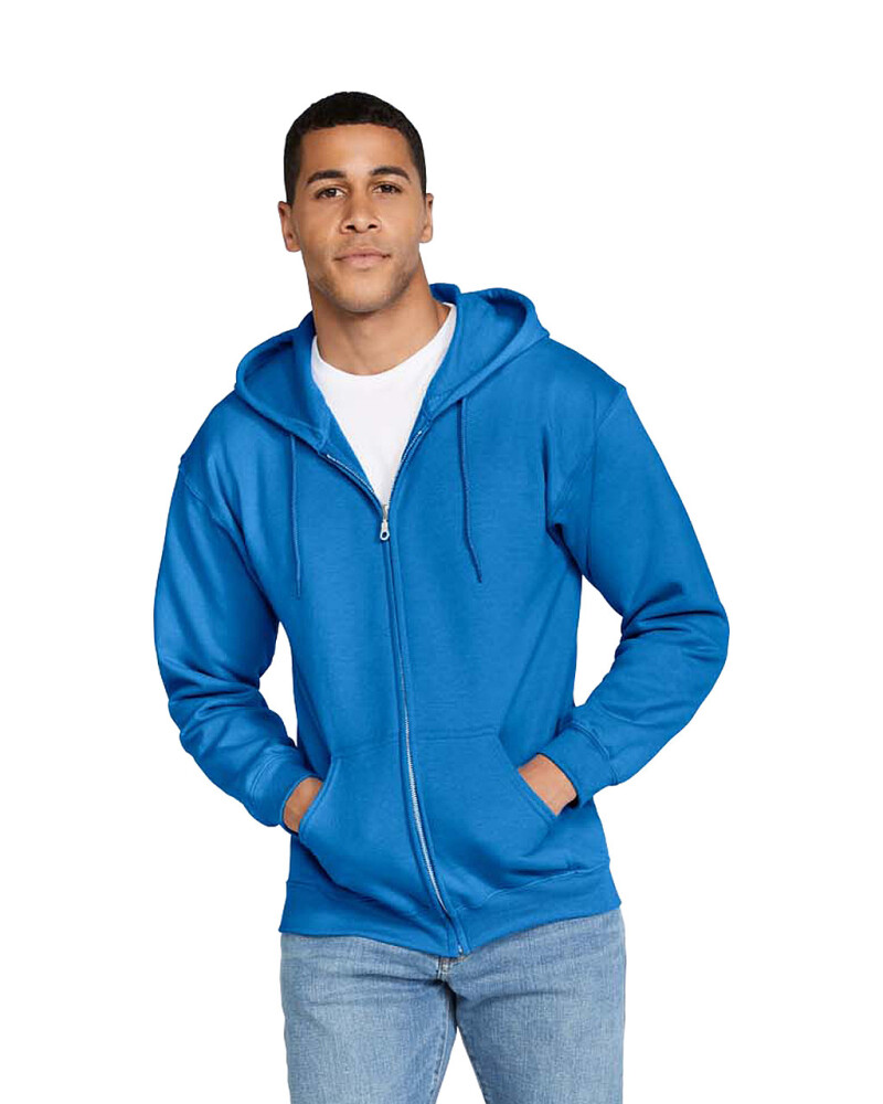Pánská mikina GILDAN HEAVY BLEND ADULT FULL ZIP HOODED 271g, královská modrá, M