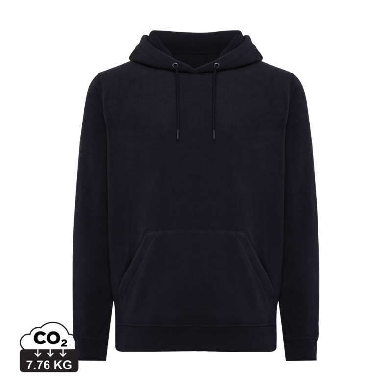 Microfleecová mikina z recyklovaného polyesteru, černá, 3XL