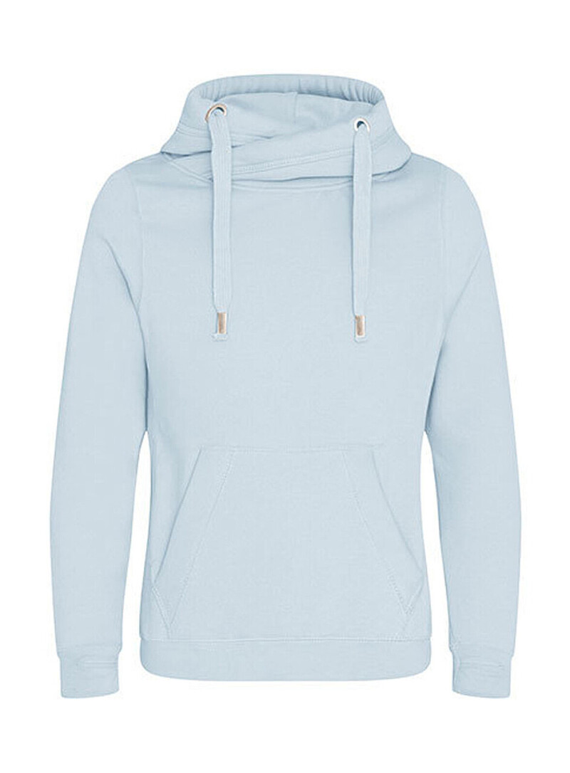Unisex mikina s kapucňou Awdis Cross Neck Hoodie, svetlomodrá, veľkosť XS