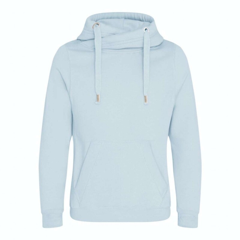 Unisex mikina s kapucňou Awdis Cross Neck Hoodie, svetlomodrá, veľkosť M