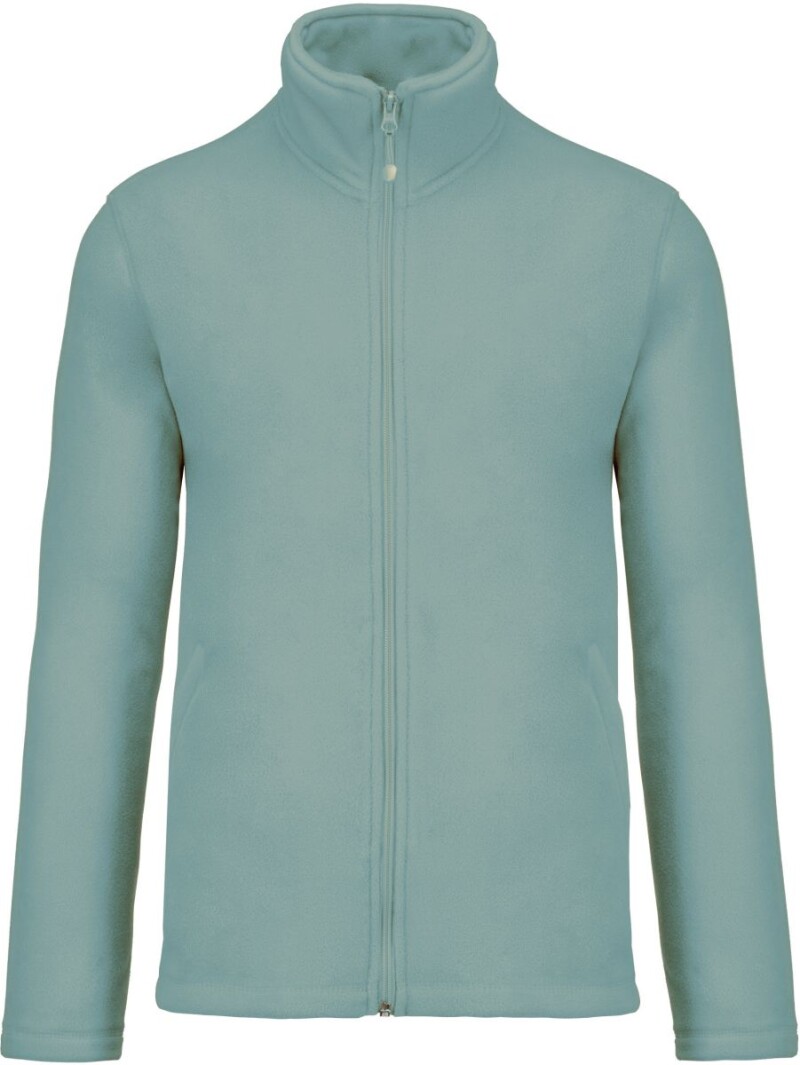 Pánská mikrofleecová mikina Kariban fleece jacket men, šedozelená, vel. S