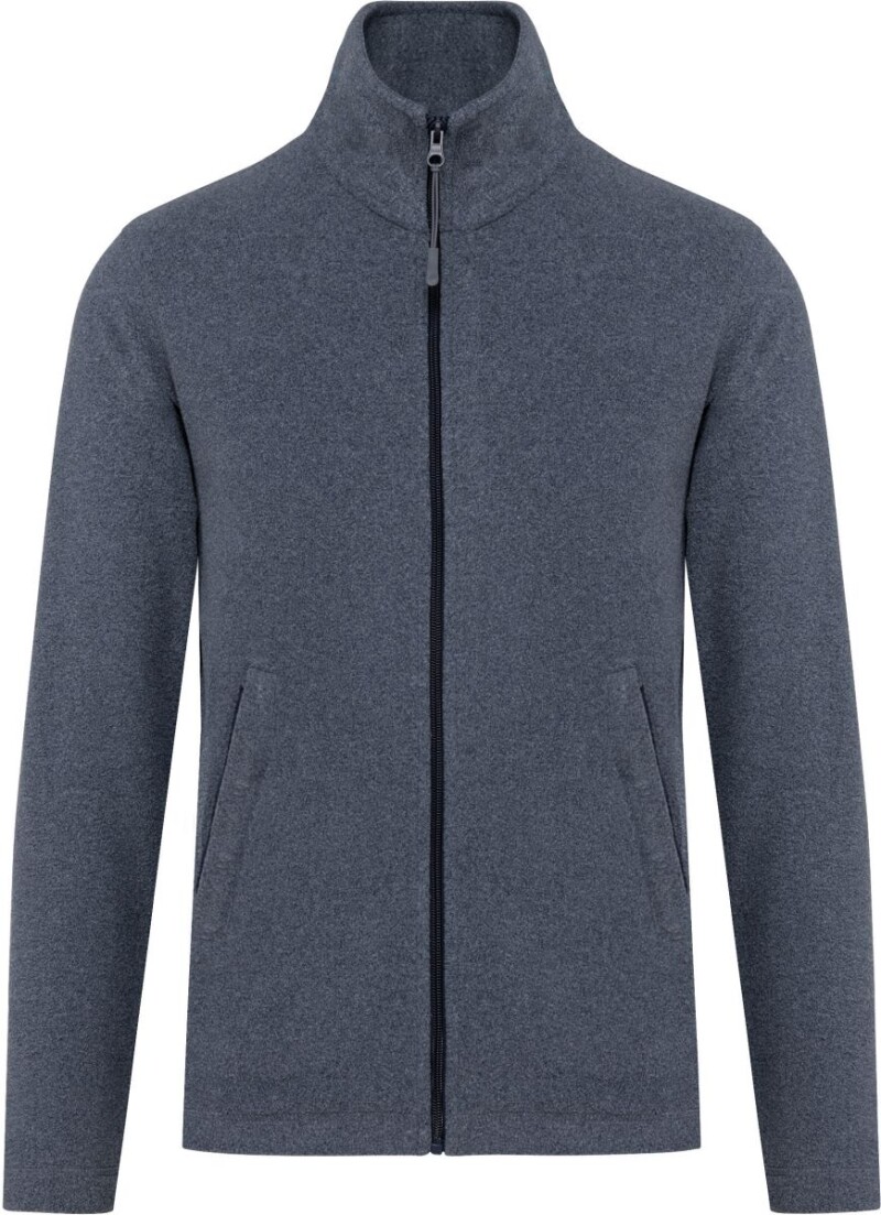 Pánská mikrofleecová mikina Kariban fleece jacket men, tmavá námořní modrá, vel. XXL