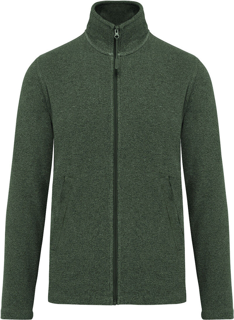Pánská mikrofleecová mikina Kariban fleece jacket men, sv. hnědá, vel. S