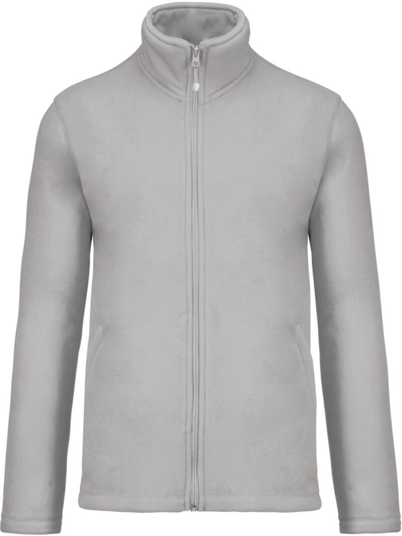 Pánská mikrofleecová mikina Kariban fleece jacket men, sv. šedá, vel. XXL