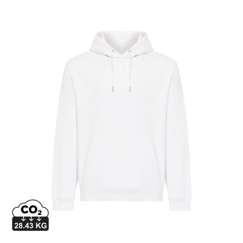 Unisex mikina s kapucňou Iqoniq Joshua, veľkosť 4XL, biela