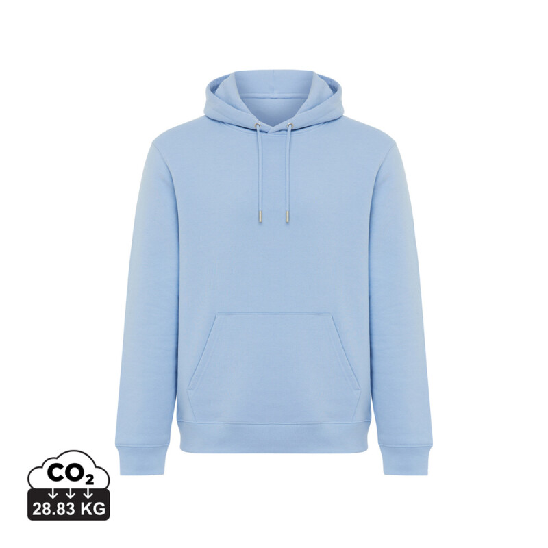 Unisex mikina s kapucňou Iqoniq Joshua, veľkosť L, svetlomodrá