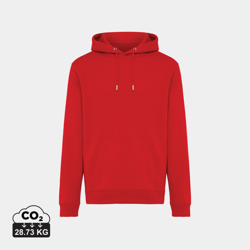 Unisex mikina s kapucňou Iqoniq Joshua, červená, veľkosť XL