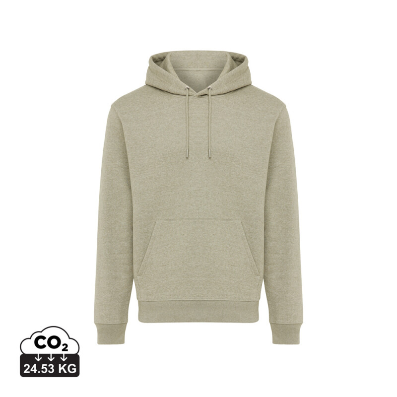 Unisex mikina s kapucňou Iqoniq Joshua - Khaki, Veľkosť XS