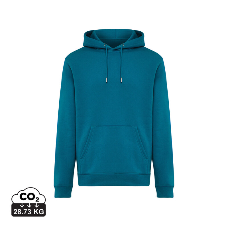 Unisex mikina s kapucňou Iqoniq Joshua, petrolejová, veľkosť M