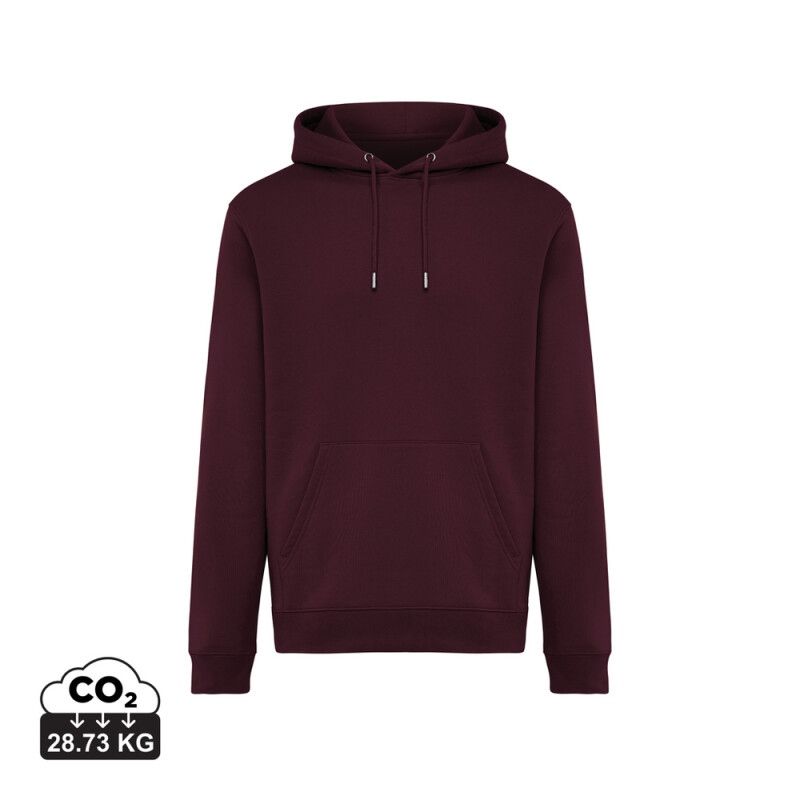 Unisex mikina s kapucňou Iqoniq Joshua, veľkosť XXXL, vínová