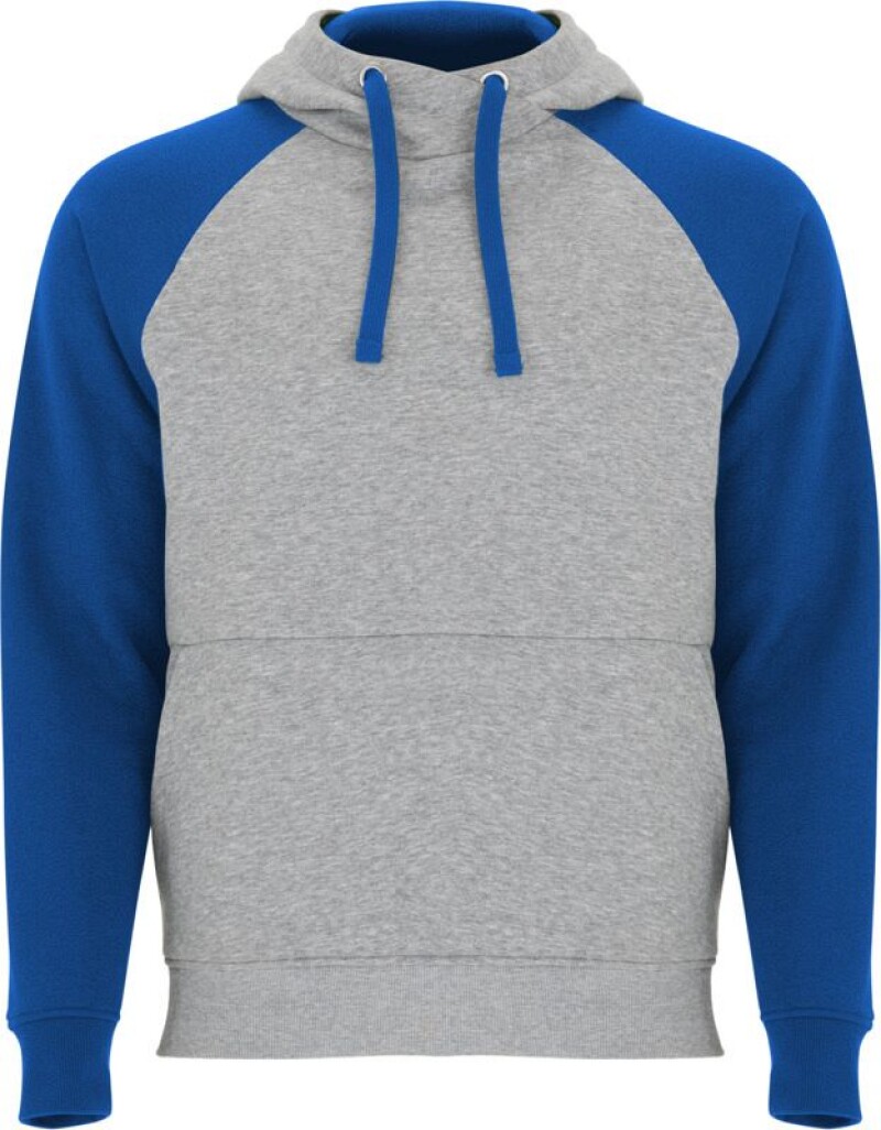 Unisex dvoubarevná mikina ROLY BADET, šedá/královská modrá 3XL